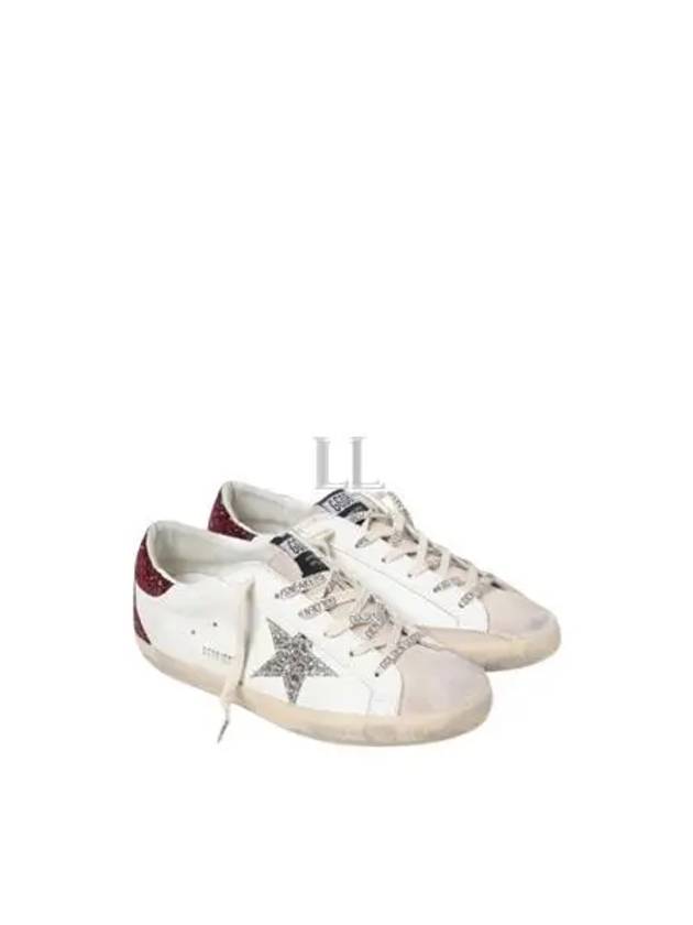 Superstar Glitter Tab Low Top Sneakers White - GOLDEN GOOSE - BALAAN 2