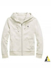 Embroidered Logo Zip Up Hoodie Grey - POLO RALPH LAUREN - BALAAN 2