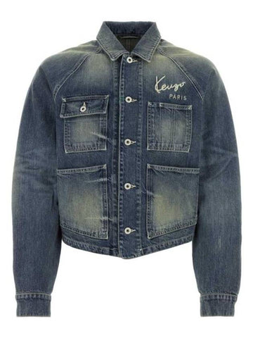 Denim Jacket FE55DV1106I7DY Free - KENZO - BALAAN 1