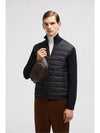 Padded Wool Cardigan Black - MONCLER - BALAAN 4