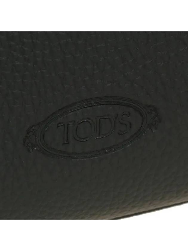 Logo Charm Leather Micro Tote Bag Black - TOD'S - BALAAN 6