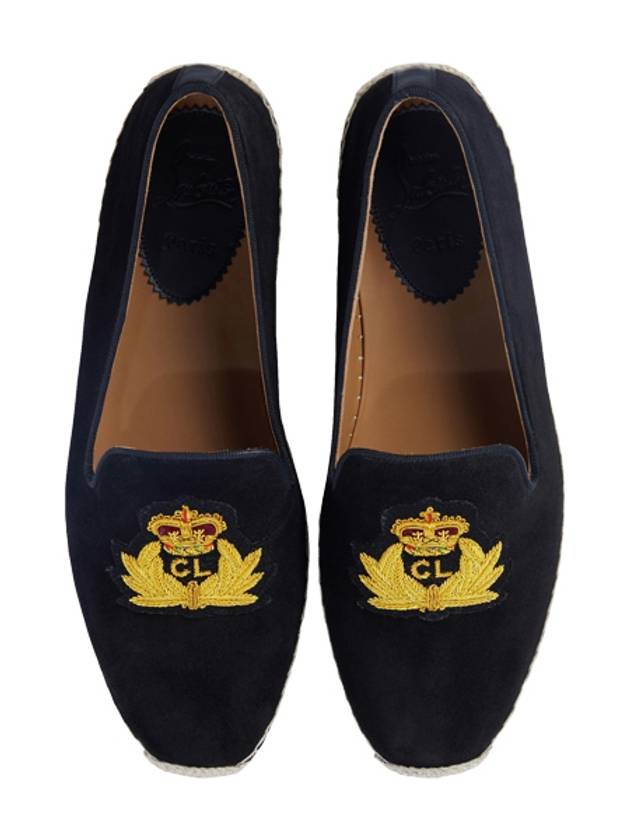 Nanu Logo Espadrilles Black - CHRISTIAN LOUBOUTIN - BALAAN.