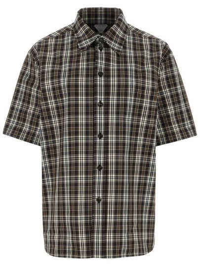 Checked Cotton Shirt Fondant - BOTTEGA VENETA - BALAAN 2