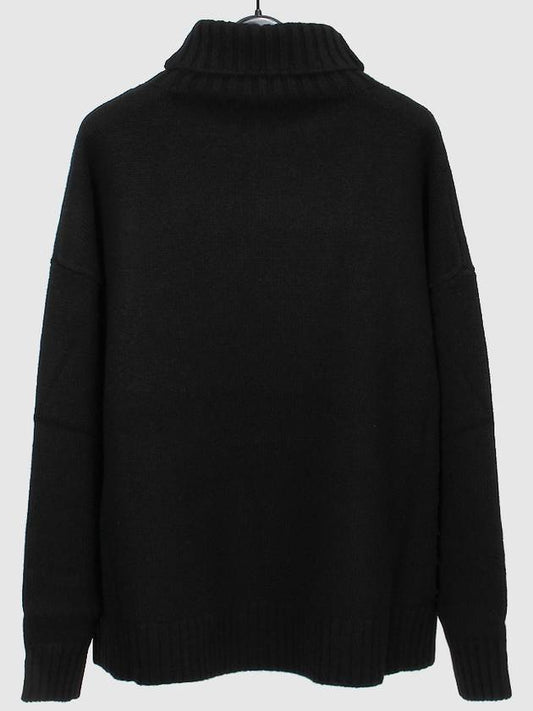 TRAU Turtleneck Wool Cashmere Sweater TRAU 006 NERO UNITO MXC020bk - MAX MARA - BALAAN 2