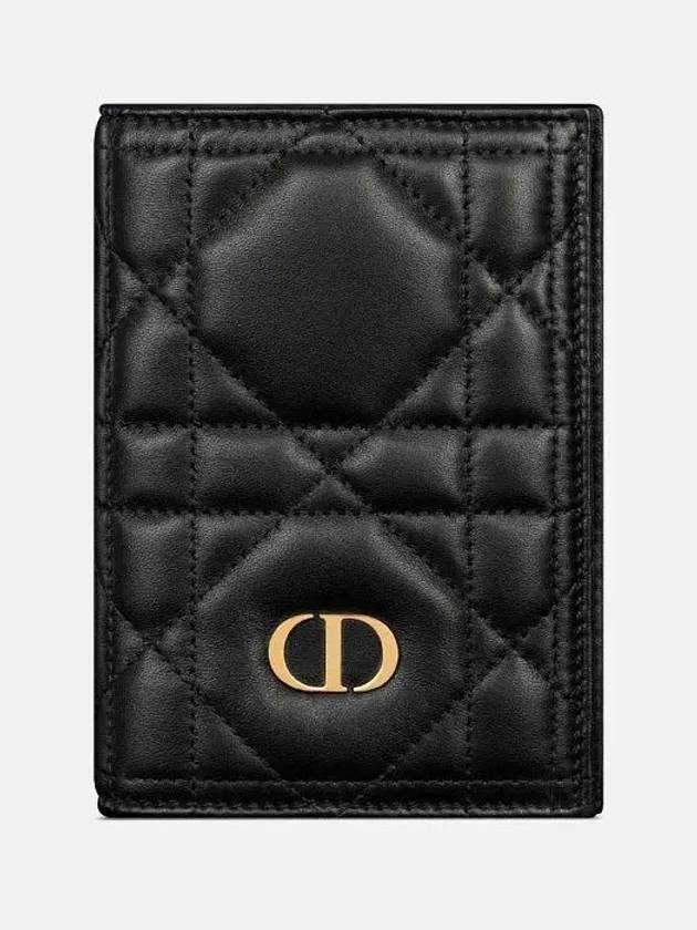 Miss Caro Macrocannage Lambskin Passport Wallet Black - DIOR - BALAAN 2