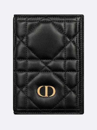 Miss Caro Macrocannage Lambskin Passport Wallet Black - DIOR - BALAAN 2