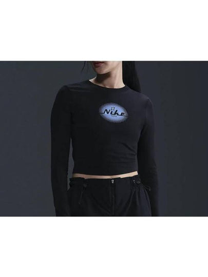 Sportswear Knit Long Sleeve T-Shirt Black - NIKE - BALAAN 2