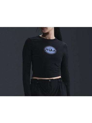 Sportswear Knit Long Sleeve T-Shirt Black - NIKE - BALAAN 1