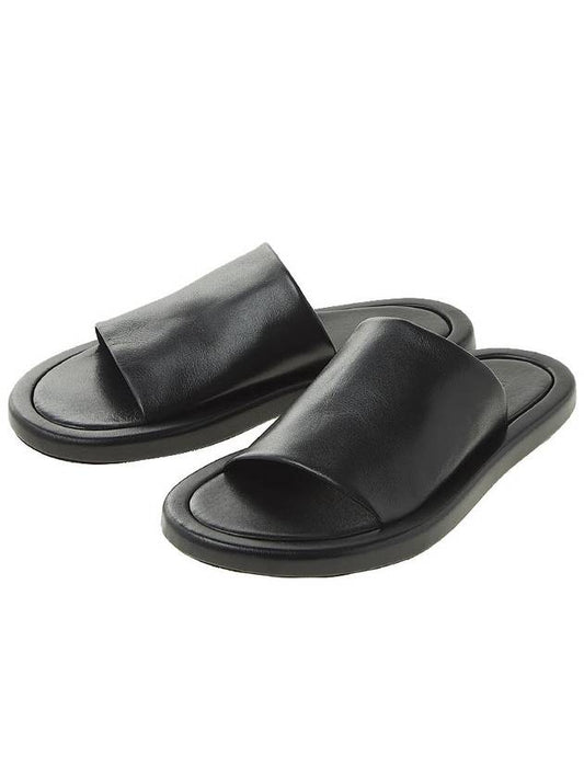 Easy Leather Slippers Black - BALENCIAGA - BALAAN.