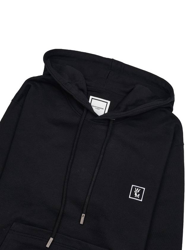 Back Logo Cotton Hoodie Black - WOOYOUNGMI - BALAAN 5