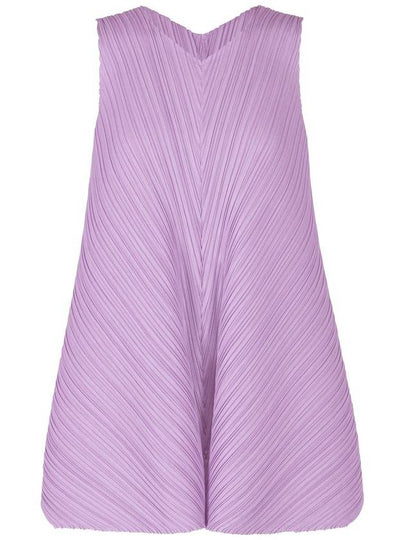 Mellow Pleats Tunic Sleeveless Purple - ISSEY MIYAKE - BALAAN 2