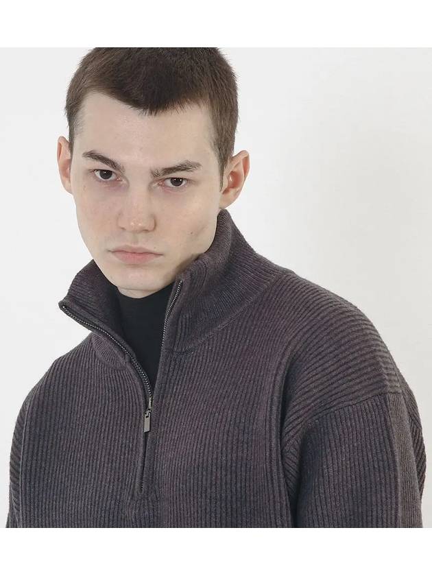 Modal Knit Half Zip up Charcoal - CHANCE'S NOI - BALAAN 7