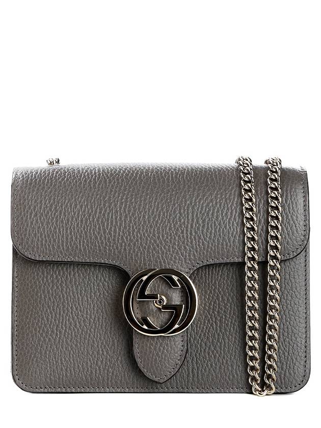 Interlocking GG Chain Small Cross Bag Grey - GUCCI - BALAAN 2