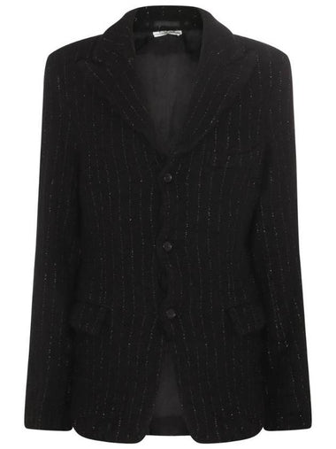 HOMME PLUS BLACK WOOL BLEND BLAZER PLJ0650511 - COMME DES GARCONS - BALAAN 1