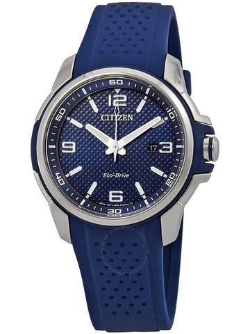 Citizen AR Blue Dial Blue Polyurethane Eco-Drive Men's Watch AW1158-05L - CITIZEN - BALAAN 1