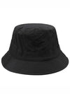 Logo Nylon Bucket Hat Black - STONE ISLAND - BALAAN 4