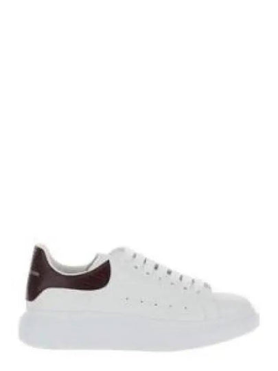 Oversized Burgundy Tab Low Top Sneakers White - ALEXANDER MCQUEEN - BALAAN 2