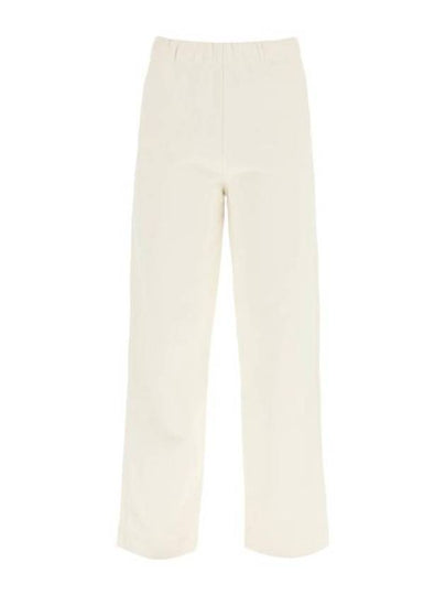 Isoli Cotton Blend Track Pants Ivory - GANNI - BALAAN 2