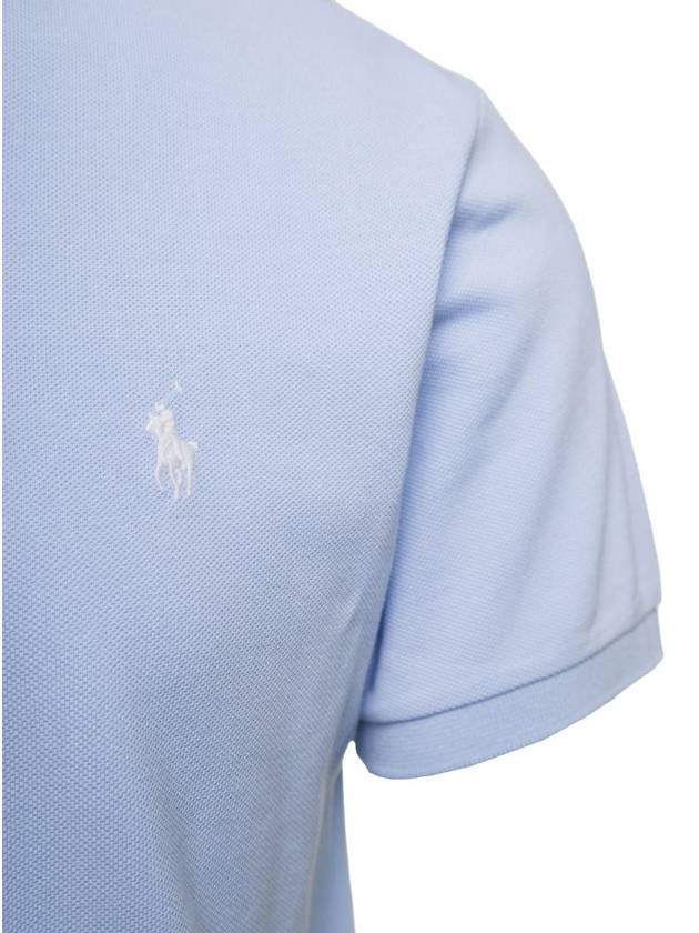 Men's Pony Slim Fit Short Sleeve Polo Shirt Azura - POLO RALPH LAUREN - BALAAN 4