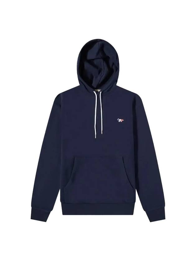 Tricolor Fox Patch Classic Hoodie Navy - MAISON KITSUNE - BALAAN 1