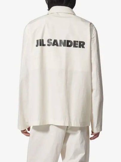 Back Logo Print Jacket Beige - JIL SANDER - BALAAN 2