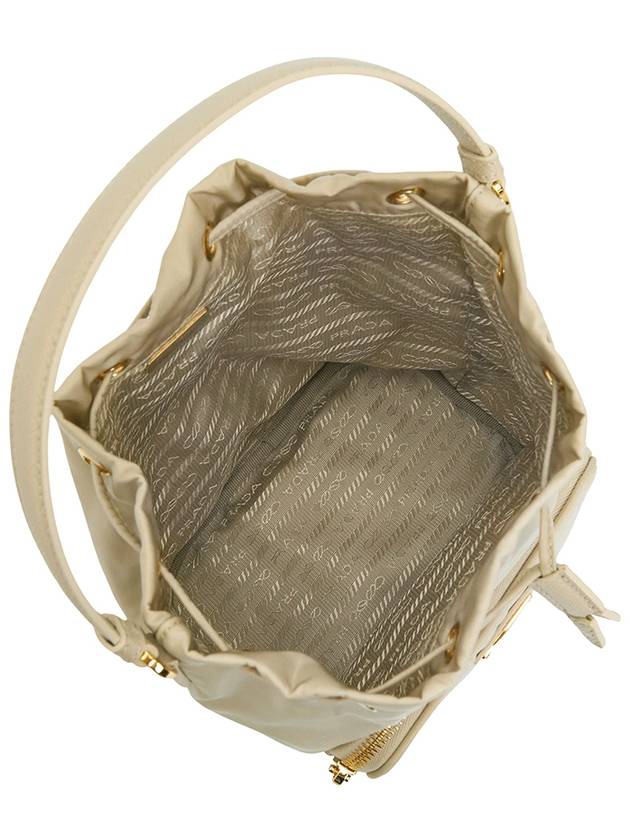 Duet Re-Nylon Bucket Bag Desert Beige - PRADA - BALAAN 7