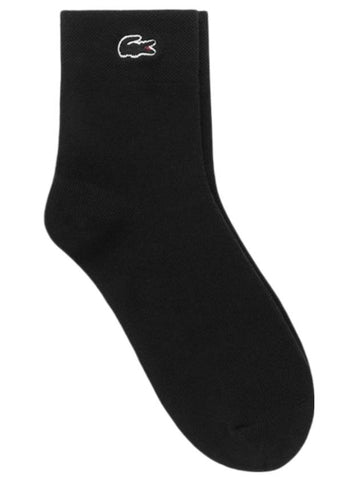 Pique Basic Socks Black - LACOSTE - BALAAN 1