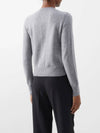 Face Patch Crop Cardigan Grey - ACNE STUDIOS - BALAAN 7