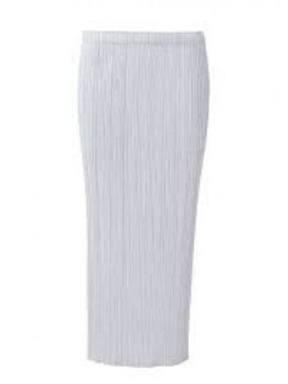 Pleats Basic Pencil Skirt Light Grey - ISSEY MIYAKE - BALAAN 2