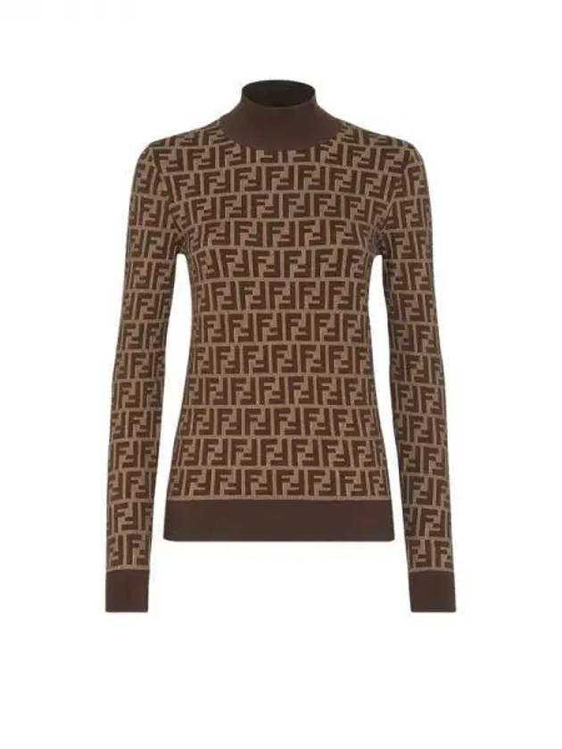 FF jacquard high neck knit 270630 - FENDI - BALAAN 1