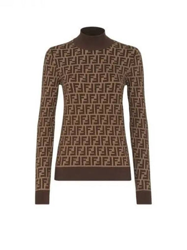 FF jacquard high neck knit 270630 - FENDI - BALAAN 1