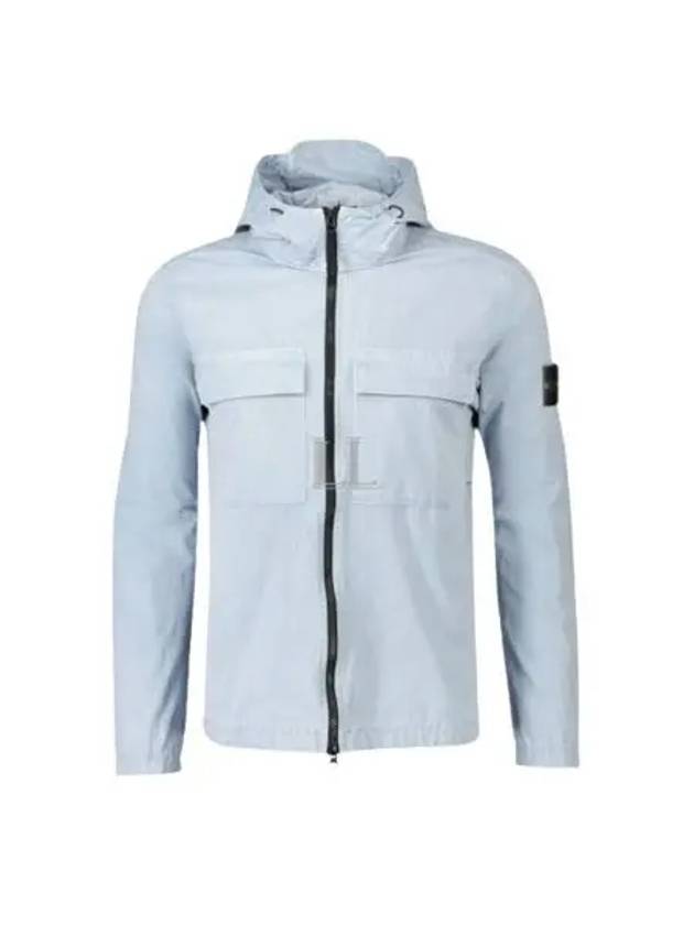 Wappen Old Effect Hooded Jacket Light Blue - STONE ISLAND - BALAAN 2