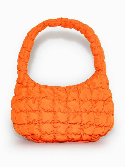 Quilted Mini Shoulder Bag Bright Orange - COS - BALAAN.