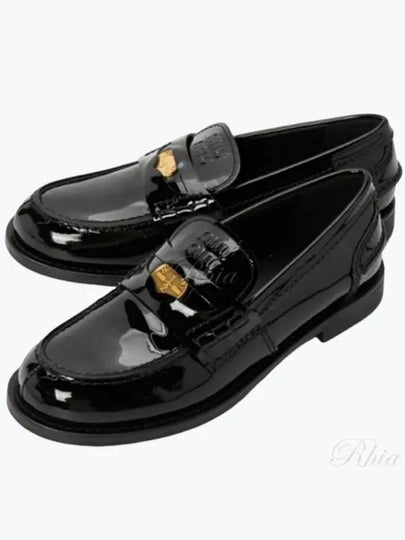 Patent Leather Penny Loafers Black - MIU MIU - BALAAN 2