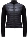 9B00028 M1367 999 Logo Patch Mix Knit Cardigan Black Women’s Jacket TJ - MONCLER - BALAAN 1