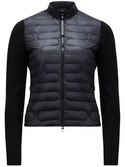 Padded Cotton Zip Up Cardigan Black - MONCLER - BALAAN 2