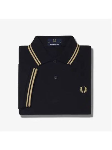 Fred Perry M12 Twin Tip Shirt Black Champagne AFPM2430012 157 - FRED PERRY - BALAAN 1