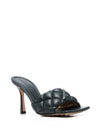 Quilted Nappa Sandal Heels Inkwell - BOTTEGA VENETA - BALAAN 3