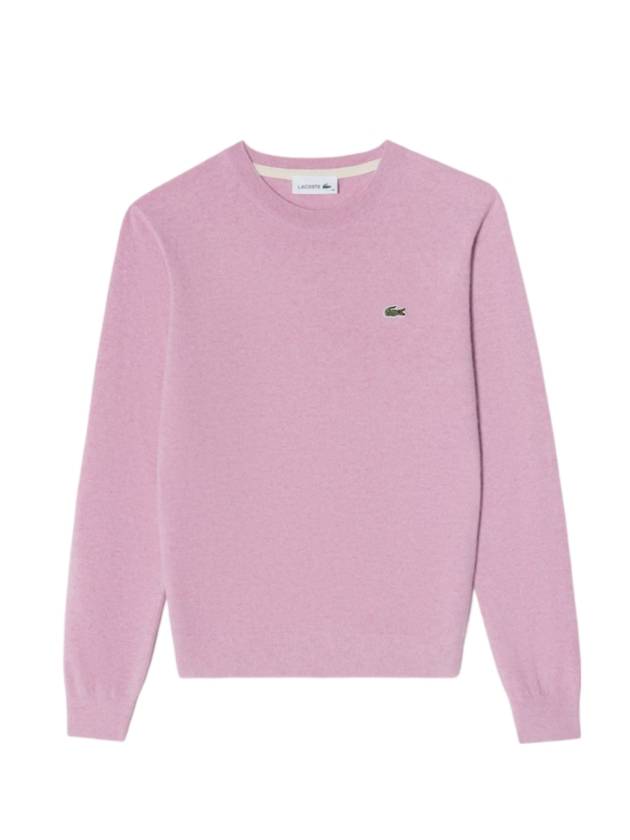 Women's Basic Crew Neck Sweater Deep Pink - LACOSTE - BALAAN 1