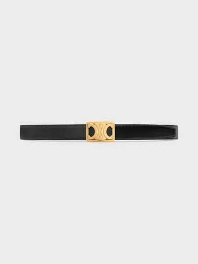 Frame Triomphe Reversible Medium Leather Belt Black White - CELINE - BALAAN 2