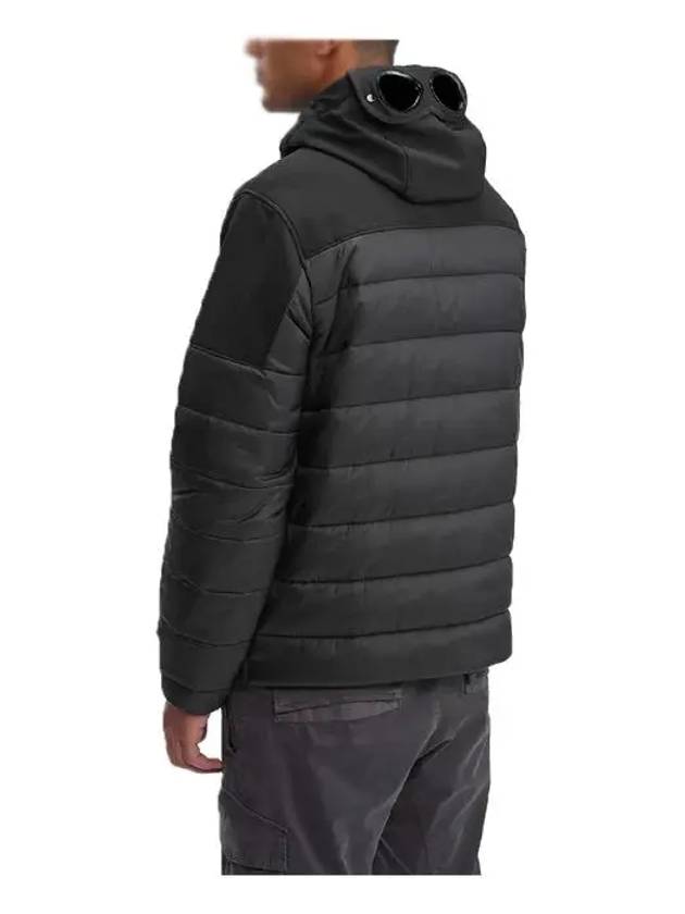 Shell R Blend Goggle Detail Hooded Jacket Black - CP COMPANY - BALAAN 4