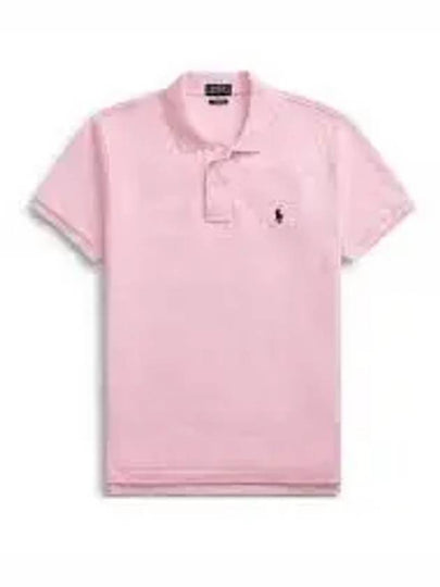 Pony Embroidery Logo Stretch Short Sleeve Cotton Polo Shirt Light Pink - POLO RALPH LAUREN - BALAAN 2