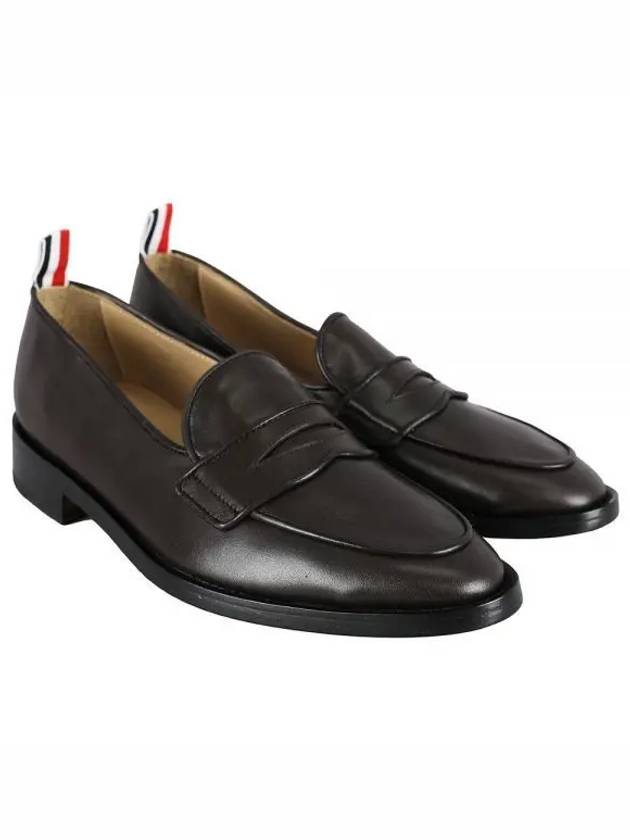 Grosgrain Loop Trim Loafers Brown - THOM BROWNE - BALAAN 2