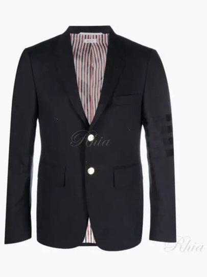 Plain Weave Suiting 4 Bar Classic Sport Jacket Dark Blue - THOM BROWNE - BALAAN 2