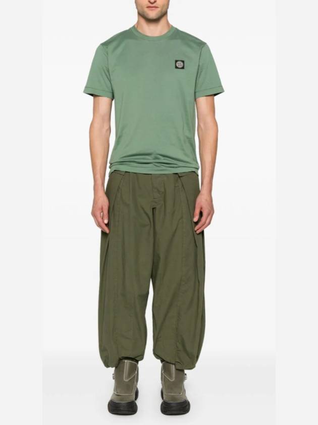 Logo Patch Short Sleeve T-Shirt Sage Green - STONE ISLAND - BALAAN 6