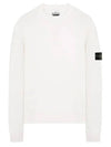 Stretch Wool Crewneck Knit Top White - STONE ISLAND - BALAAN 2