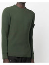 Wappen Patch Crew Neck Ribbed Wool Knit Top Green - STONE ISLAND - BALAAN 4