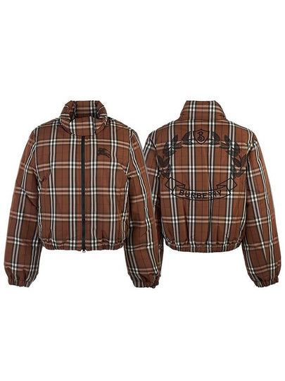 Check Nylon Down Padding Dark Birch Brown - BURBERRY - BALAAN 2