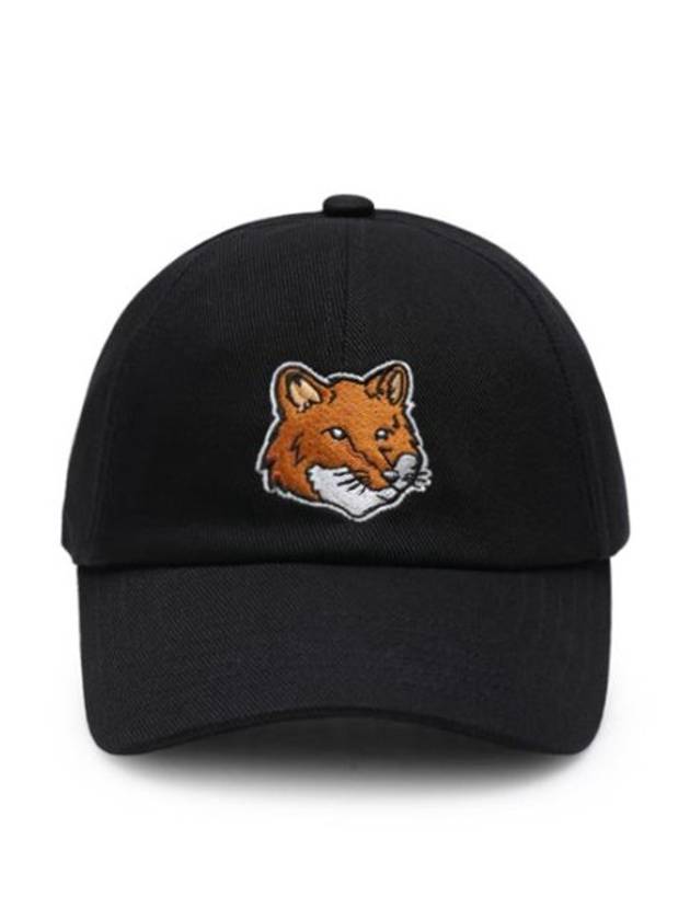 Large Fox Head Embroidery Ball Cap Black - MAISON KITSUNE - BALAAN 3