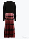 Curtis 2 in 1 ombre tie dye midi dress black red - ALLSAINTS - BALAAN 2